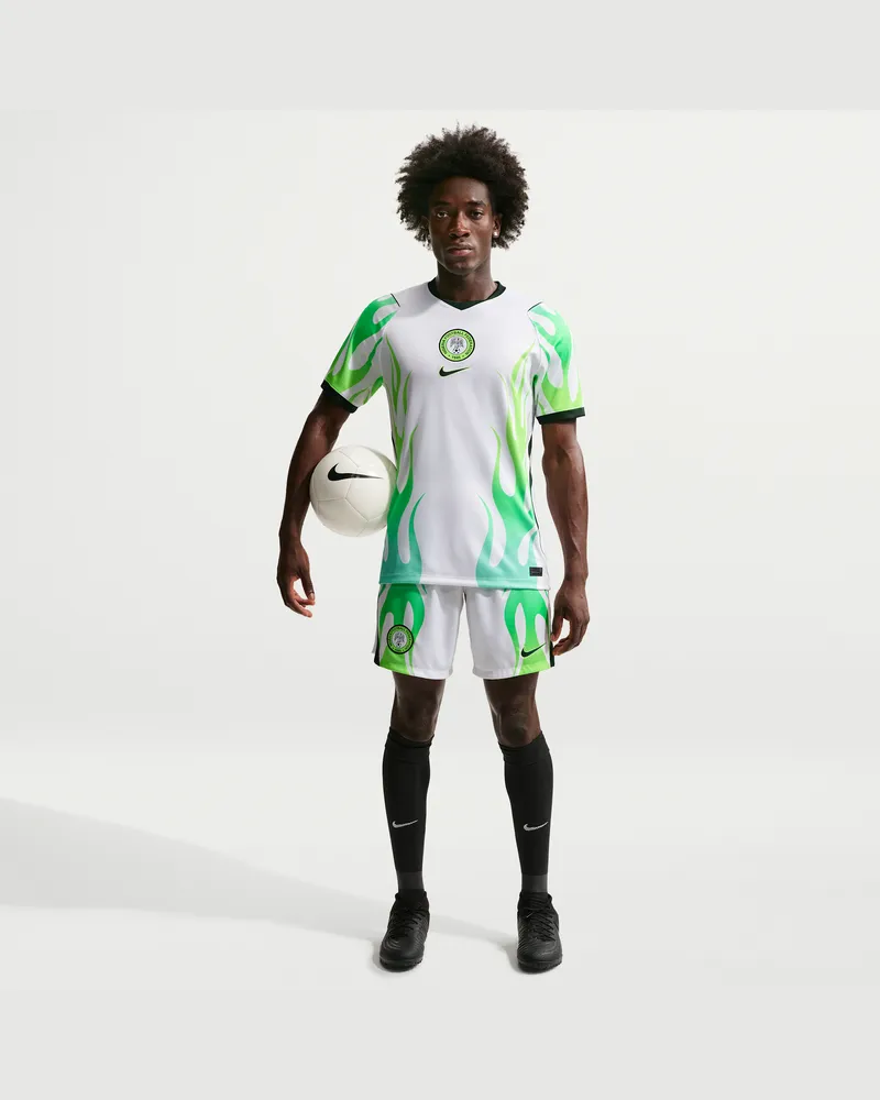 Nike Nigeria 2026 Auswärtsstadion  Dri-FIT Replika Fußballshorts für Herren - Weiß Weiß