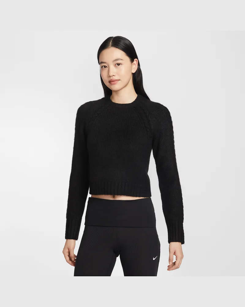 Nike Chill Knit schmal geschnittenes Longsleeve (Damen) - Schwarz Schwarz