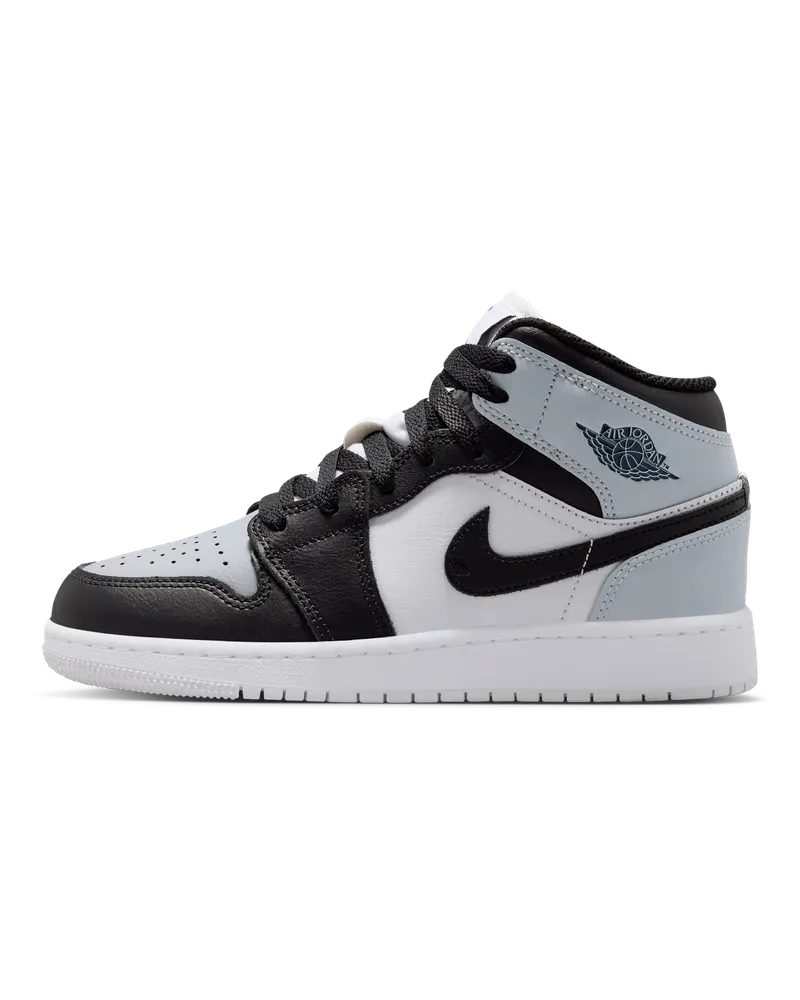 Jordan Air  1 Mid Schuh für ältere Kinder - Schwarz Schwarz
