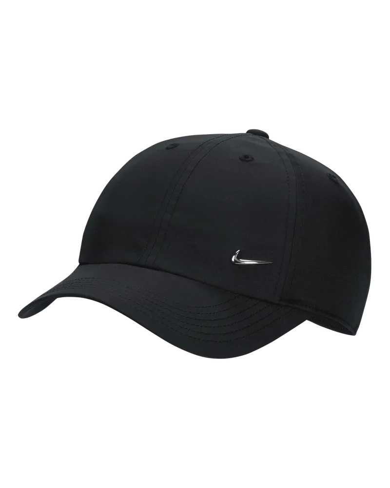 Nike Dri-FIT Club unstrukturierte Metall-Swoosh-Cap für Kinder - Schwarz Schwarz