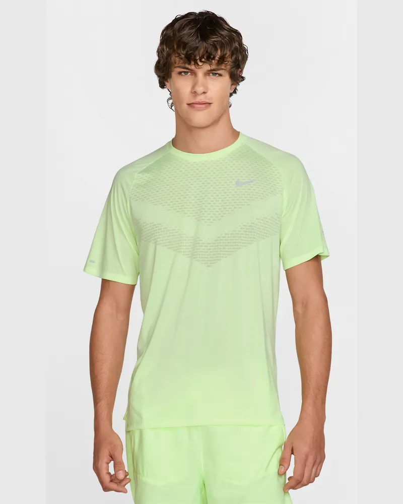 Nike Stride Dri-FIT ADV Kurzarm-Laufoberteil (Herren) - Gelb Gelb