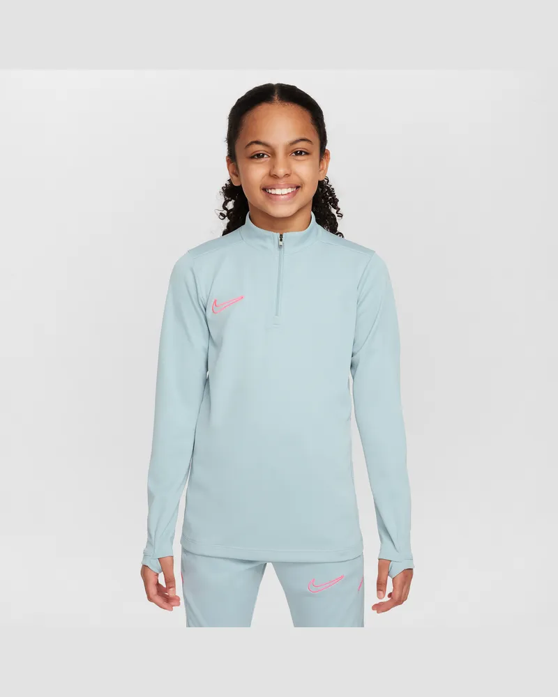 Nike Academy Dri-FIT Fußballtrainings-Longsleeve mit 1/4-Reißverschluss (ältere Kinder) - Grau Grau