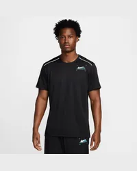 Nike Miler Kurzarm-Laufoberteil mit Grafik für Herren - Schwarz Schwarz