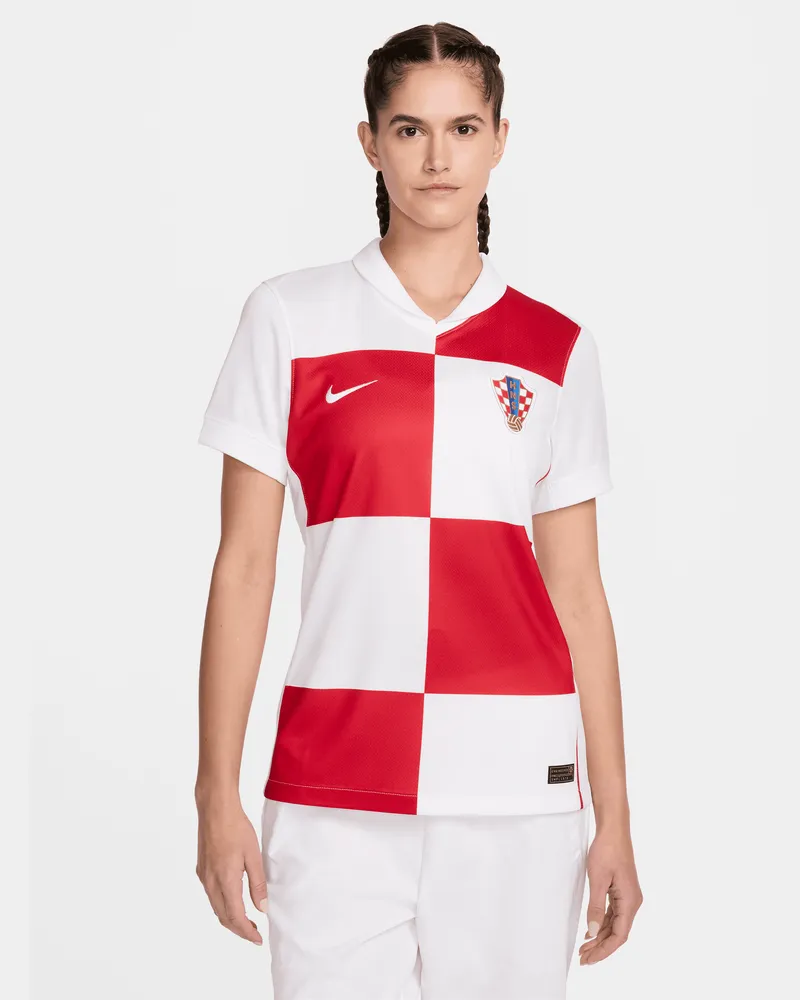 Nike Kroatien 2024/25 Stadium Home  Replica Fußballtrikot mit Dri-FIT-Technologie für Damen - Weiß Weiß