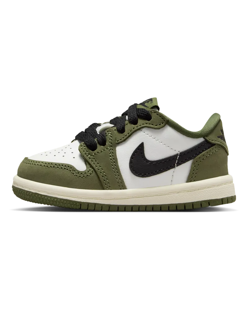 Jordan Air  1 Retro Low "Medium Olive and Summit White" Schuh (Babys/Kleinkinder) - Grün Grün