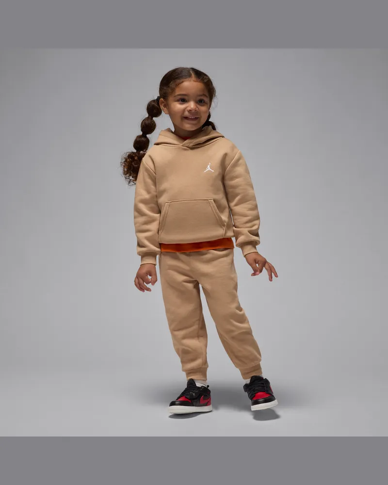Jordan Brooklyn Fleece 2-teiliges Hoodie-Set (Kleinkinder) - Braun Braun