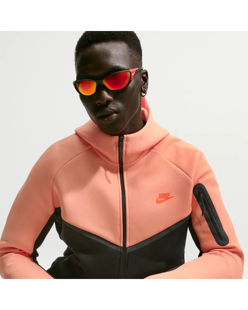 Nike Tech Windrunner-Jacke aus Fleece mit durchgehendem Reißverschluss (Herren) - Orange Orange