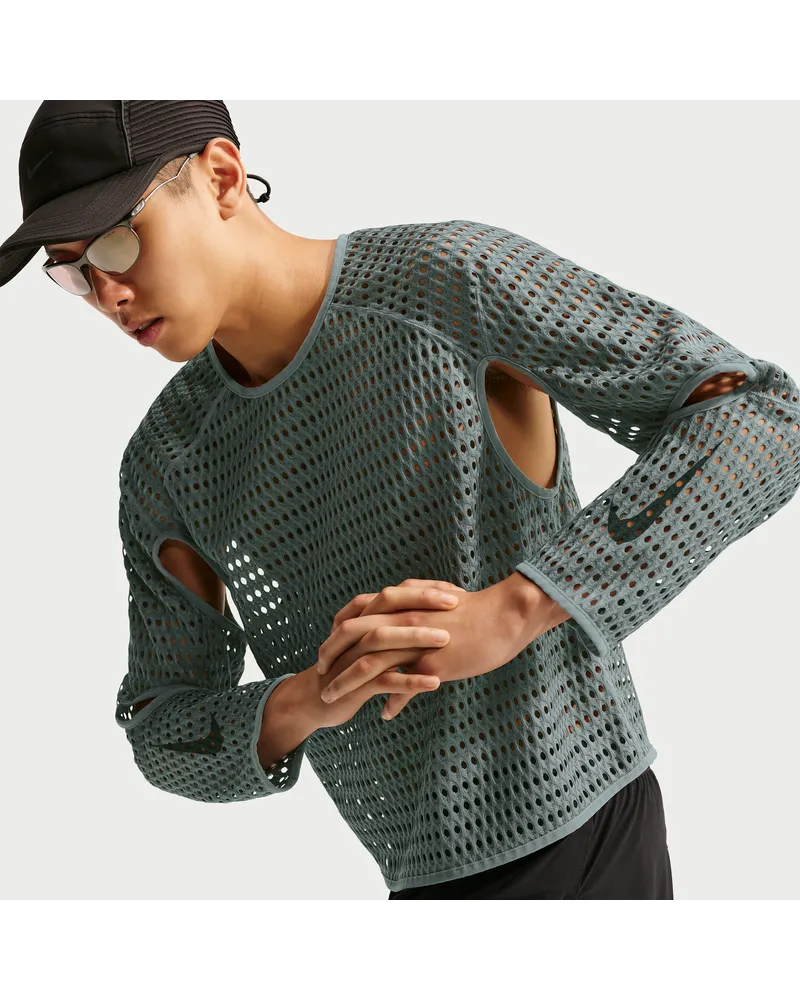 Nike Radical AirFlow Aero-FIT Longsleeve-Laufoberteil (Herren) - Grau Grau