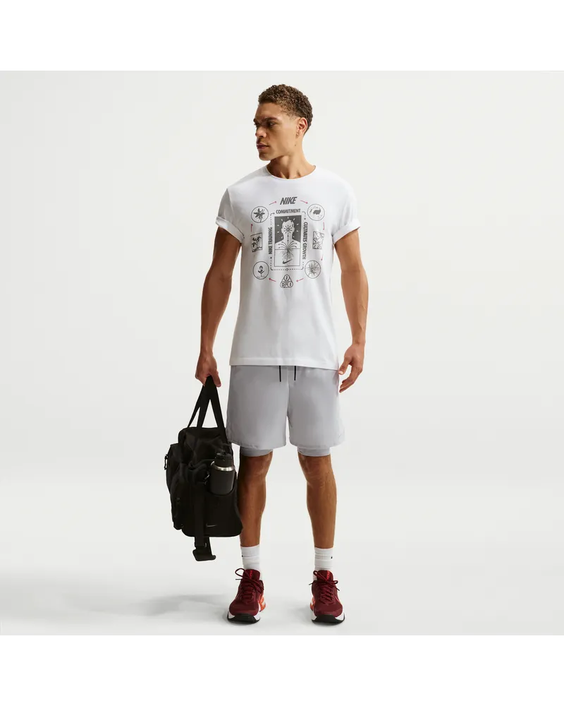 Nike Unlimited vielseitige Dri-FIT 2-in-1-Shorts (ca. 18 cm) für Herren - Grau Grau