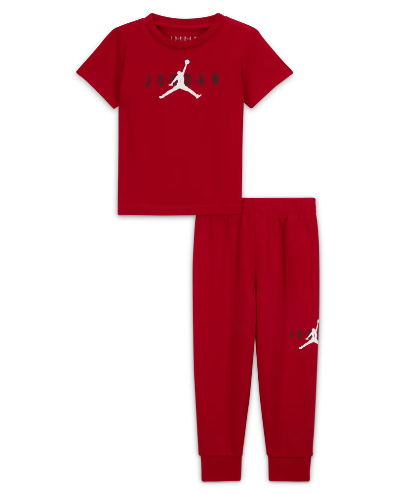Jordan nachhaltiges Set mit Jumpman-Hose für Babys (12 bis 24 Monate) - Rot Rot