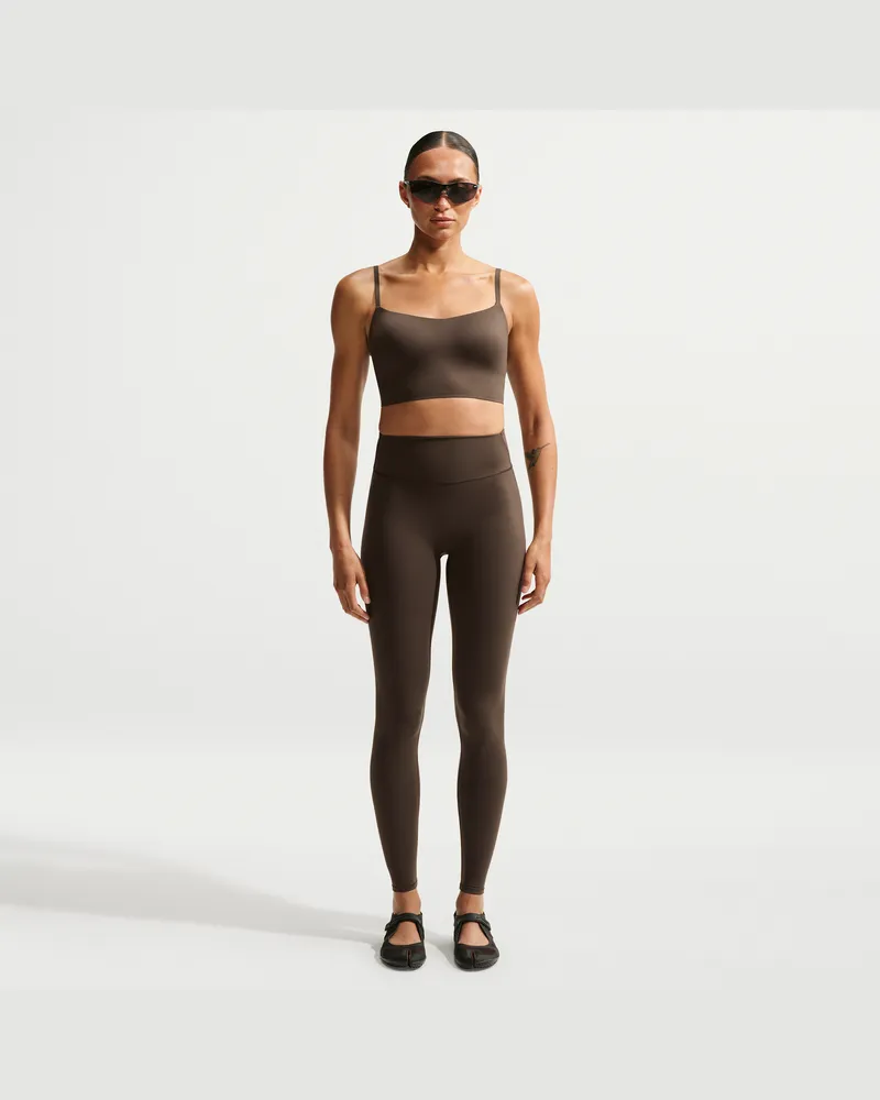 Nike SKIMS Matte Leggings mit 74 cm hohem Bund (Damen) - Braun Braun