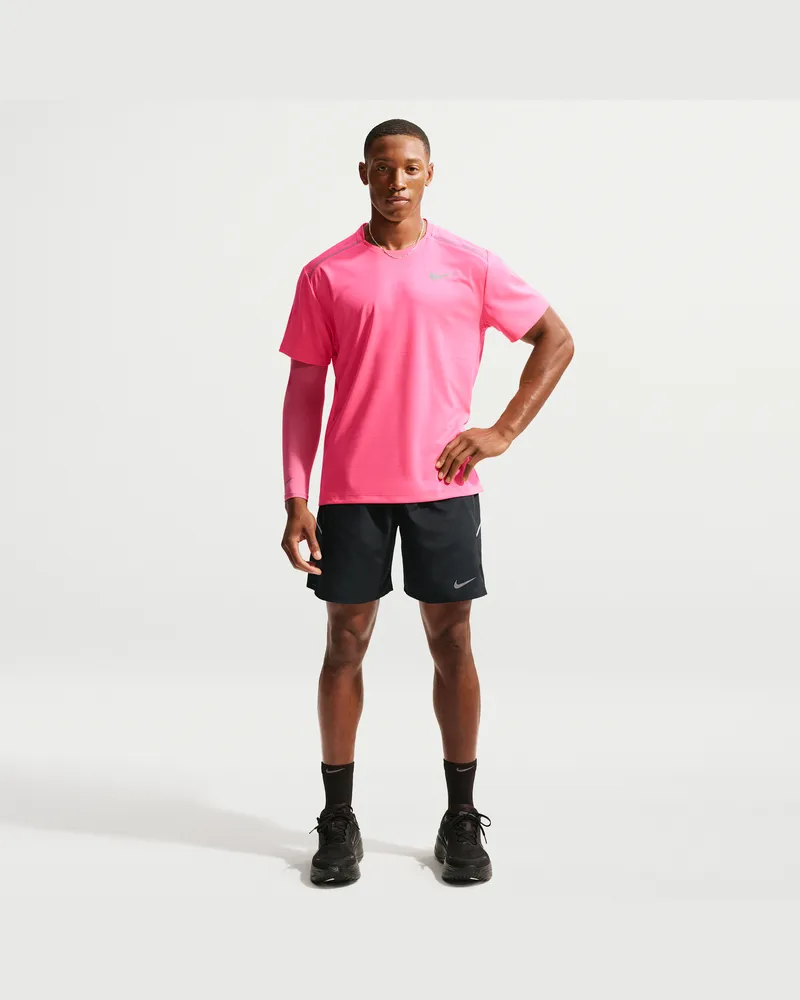 Nike Miler Dri-FIT-Laufshorts ohne Futter (Herren, ca. 18 cm) - Schwarz Schwarz