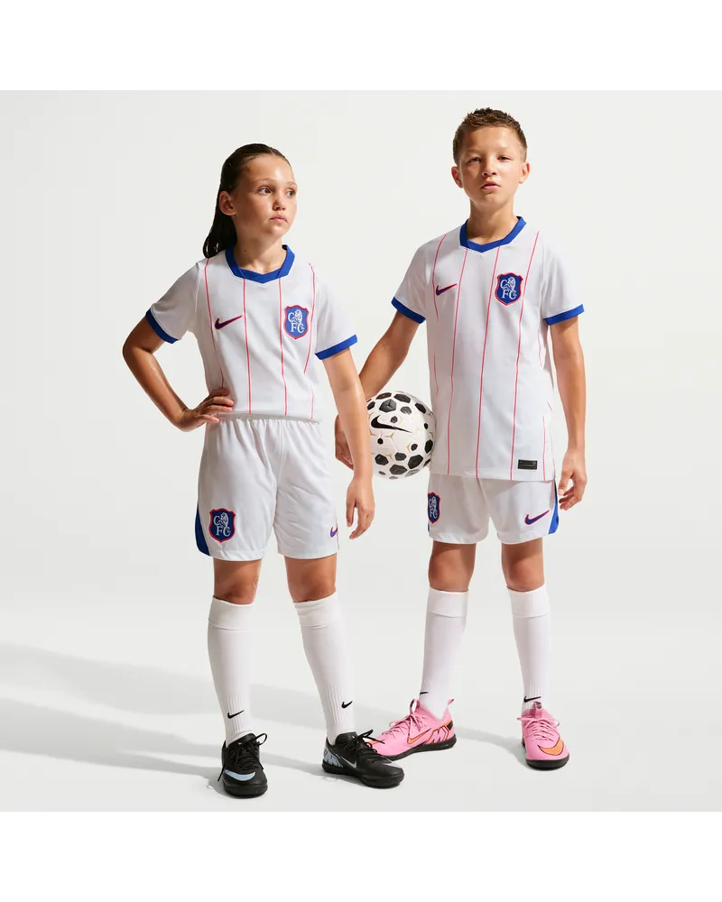 Nike FC Chelsea 2026/27 Stadium Third  Dri-FIT Replika-Fußballshorts (ältere Kinder) - Weiß Weiß