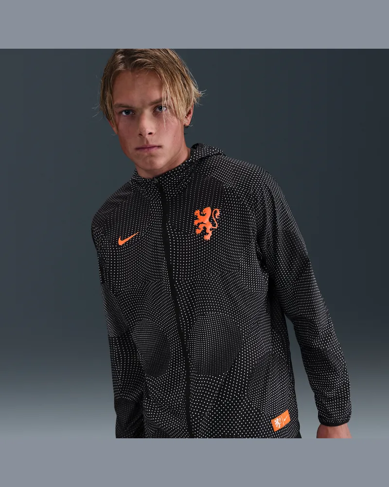 Nike Niederlande Aireez  Fußballjacke mit Print (Herren) - Schwarz Schwarz