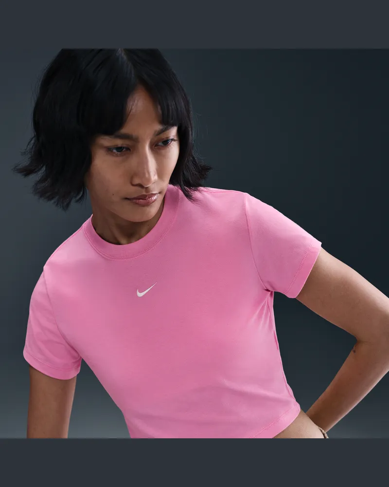 Nike Sportswear Chill Knit Kurz-T-Shirt (Damen) - Pink Pink