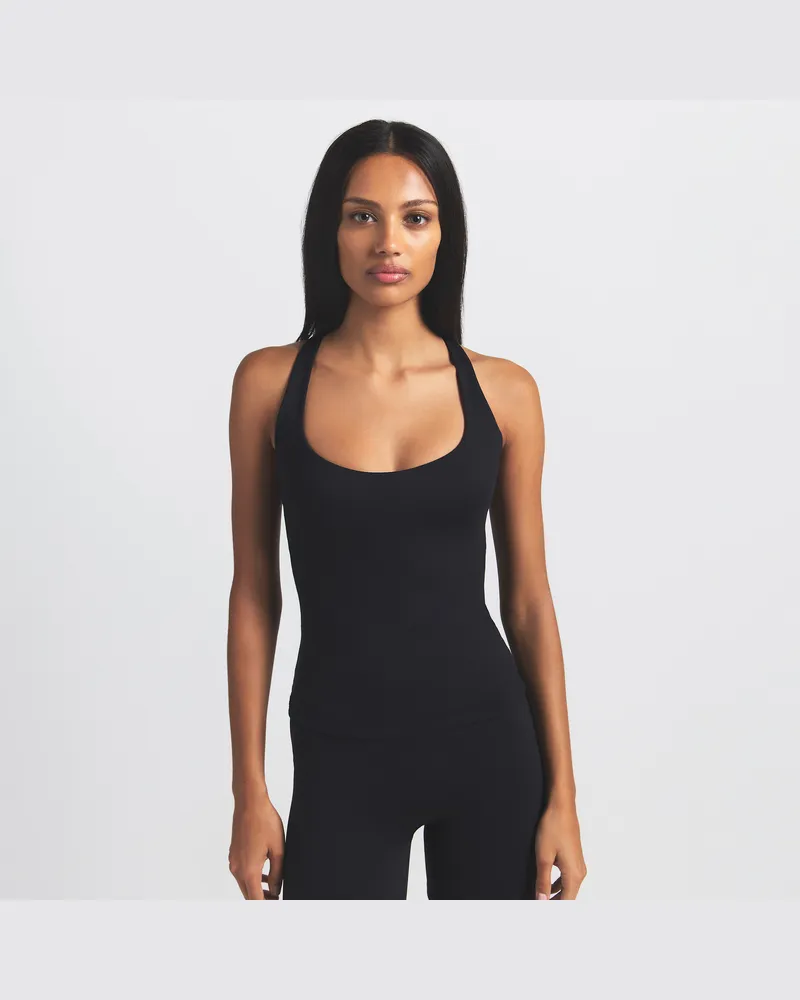 Nike SKIMS Mattes Racerback-Tanktop (Damen) - Schwarz Schwarz