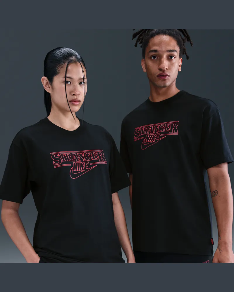 Nike x Stranger Things T-Shirt (Herren) - Schwarz Schwarz