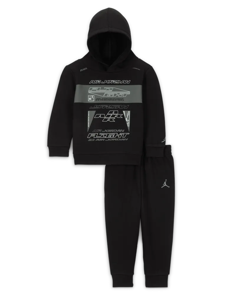 Jordan MJ Flight MVP 2-teiliges Fleece-Pullover-Set (Babys, 12–24 M) - Schwarz Schwarz