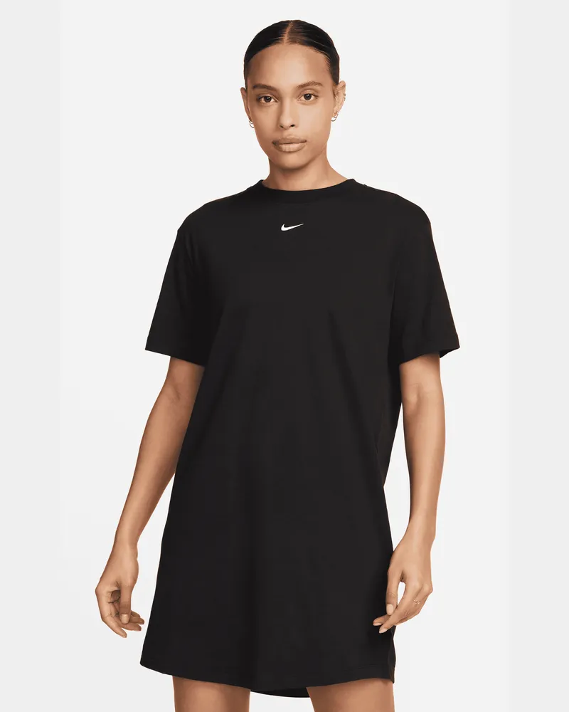 Nike Sportswear Chill Knit extragroßes T-Shirt-Kleid für Damen - Schwarz Schwarz