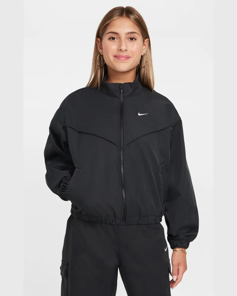 Nike Sportswear leichte Oversized-Jacke (Mädchen) - Schwarz Schwarz