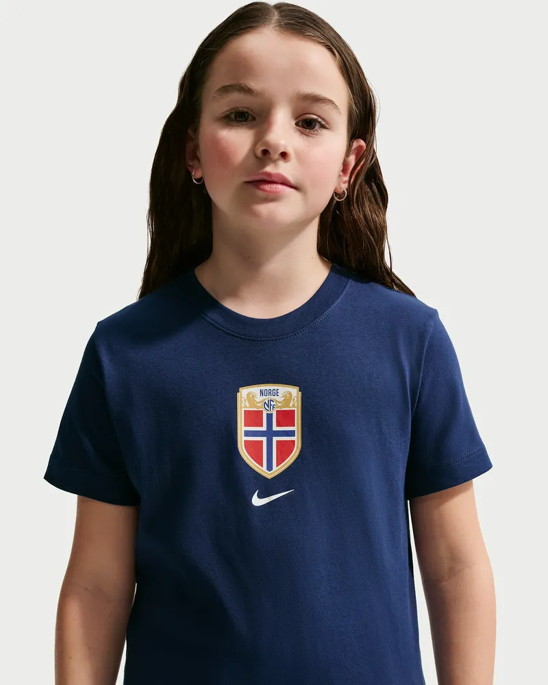 Nike Fußball-T-Shirt (ältere Kinder) Norwegen - Blau Blau