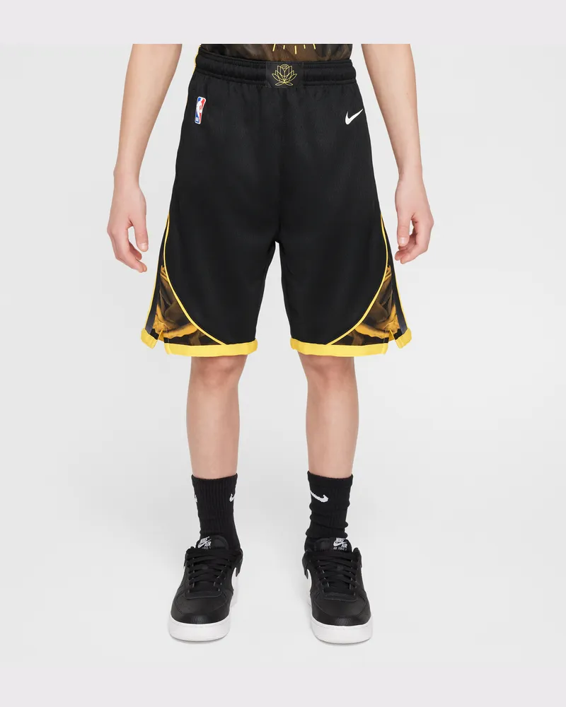 Nike Golden State Warriors  Dri-FIT NBA Swingman Shorts für ältere Kinder - Schwarz Schwarz