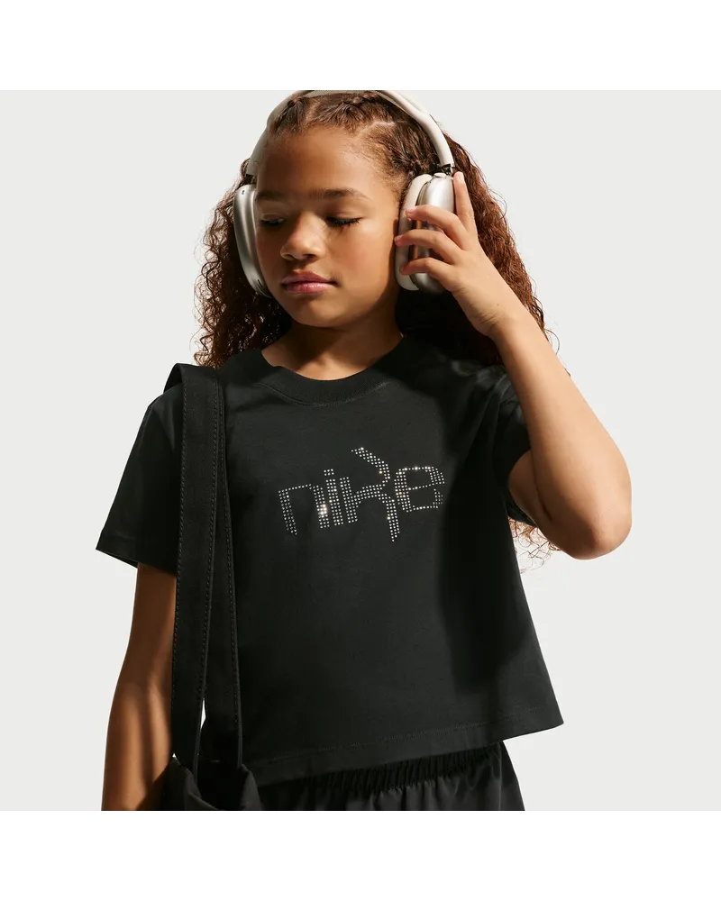 Nike Kurz-T-Shirt (Mädchen) - Schwarz Schwarz