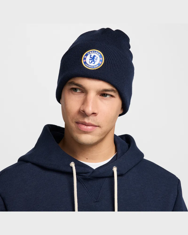 Nike FC Chelsea Peak Beanie - Blau Blau