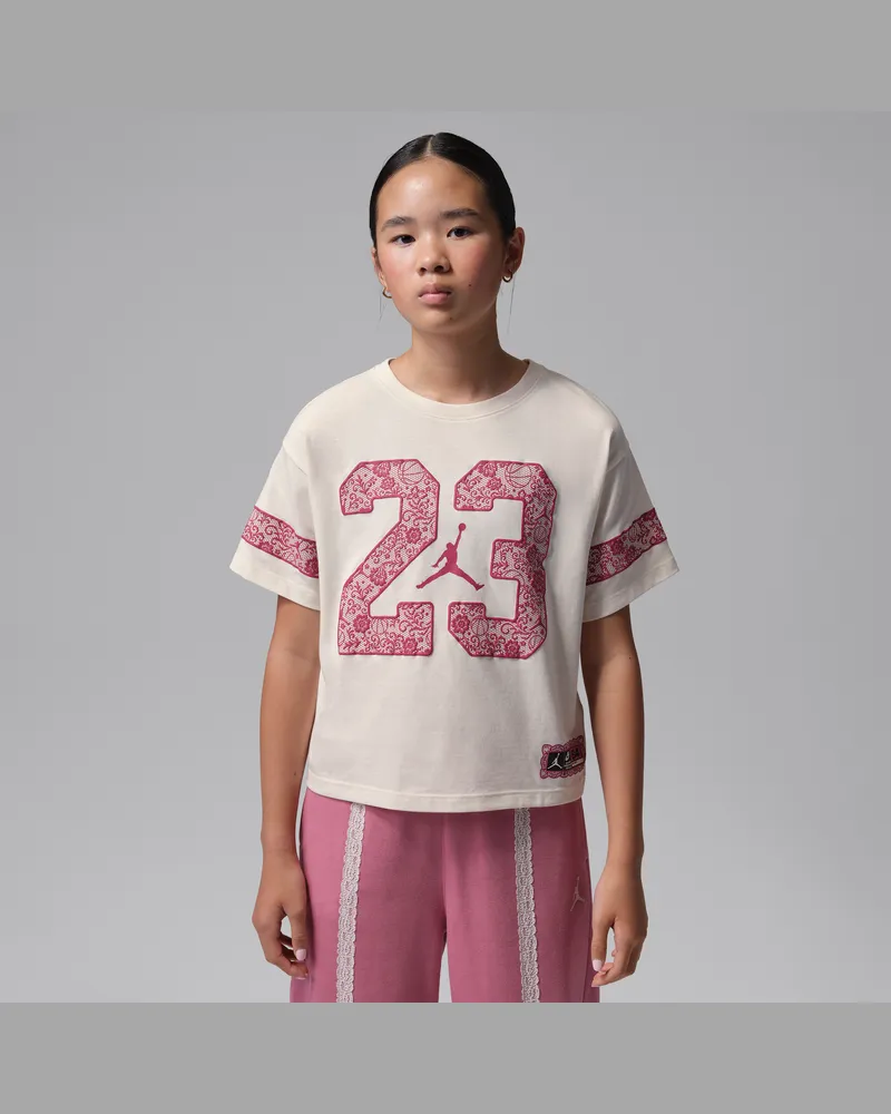 Jordan Floral Lace T-Shirt (ältere Kinder) - Weiß Weiß