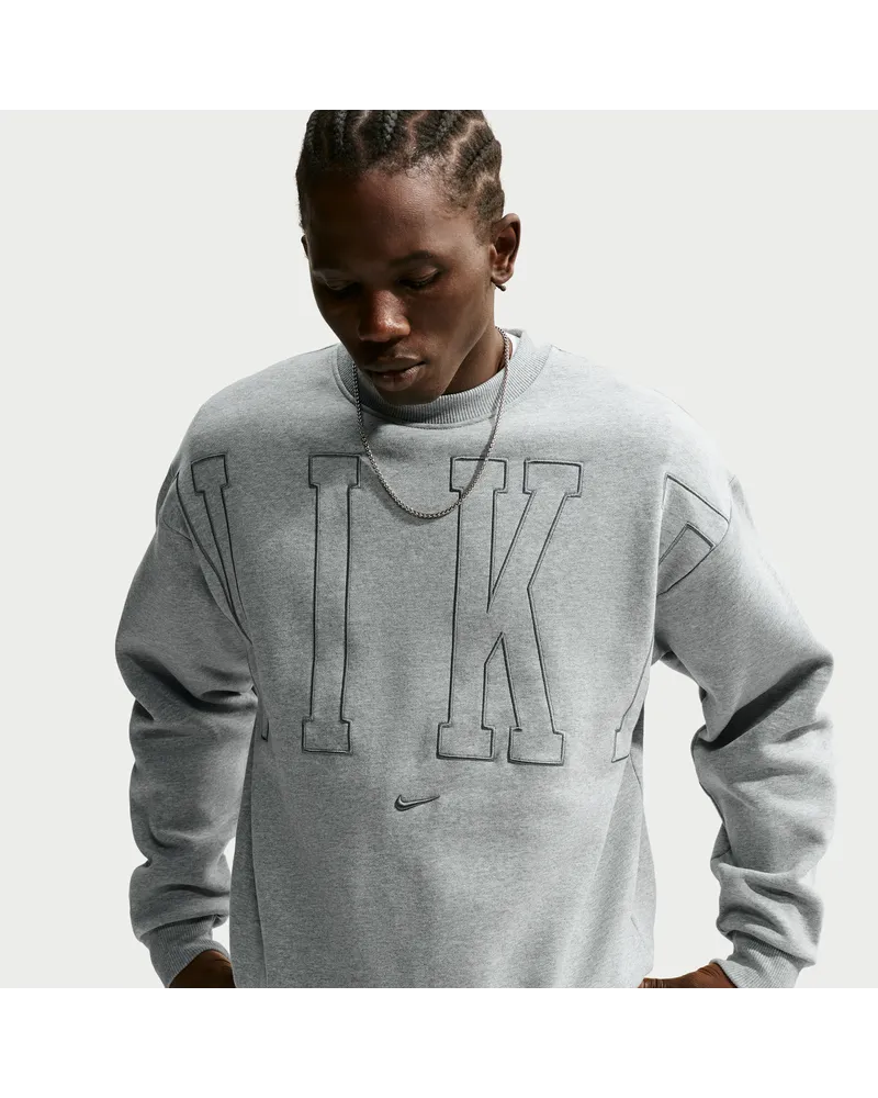 Nike Solo Fleece Sweatshirt mit lockerer Passform (Herren) - Grau Grau