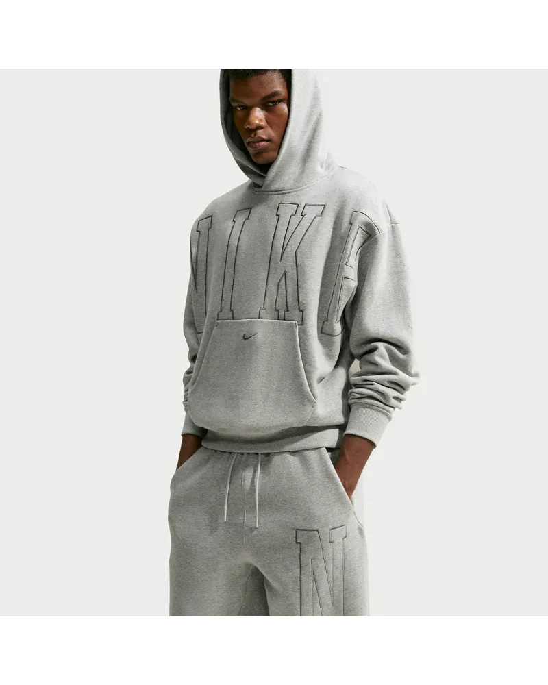 Nike Solo Fleece Hoodie mit lockerer Passform (Herren) - Grau Grau