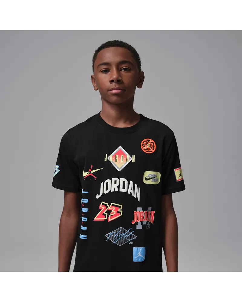 Jordan Dynasty Patch T-Shirt (ältere Kinder) - Schwarz Schwarz