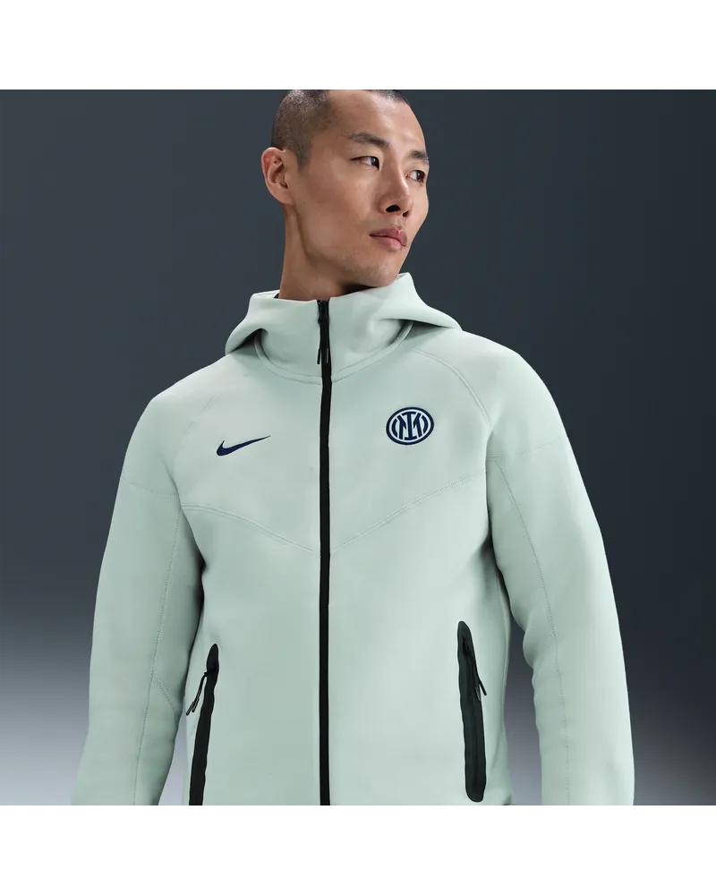 Nike Inter Mailand Tech Windrunner  Fußball-Kapuzenjacke (Herren) - Grau Grau