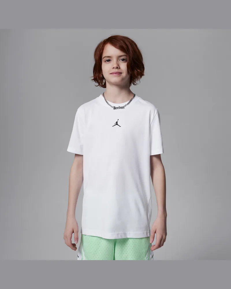Jordan Dri-FIT Sport Core T-Shirt (ältere Kinder) - Weiß Weiß