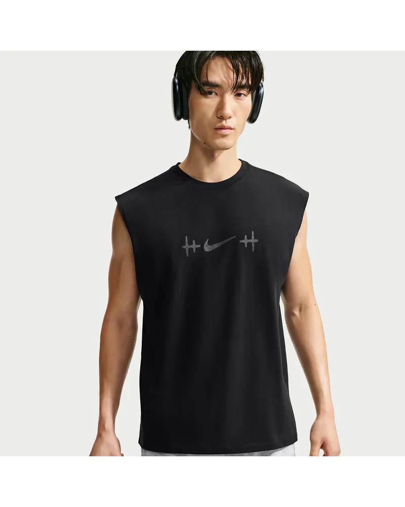 Nike N.A.C. ärmelloses T-Shirt (Herren) - Schwarz Schwarz