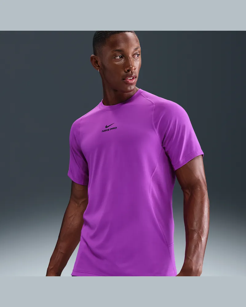 Nike Pro Training Dri-FIT Kurzarmshirt (Herren) - Lila Lila