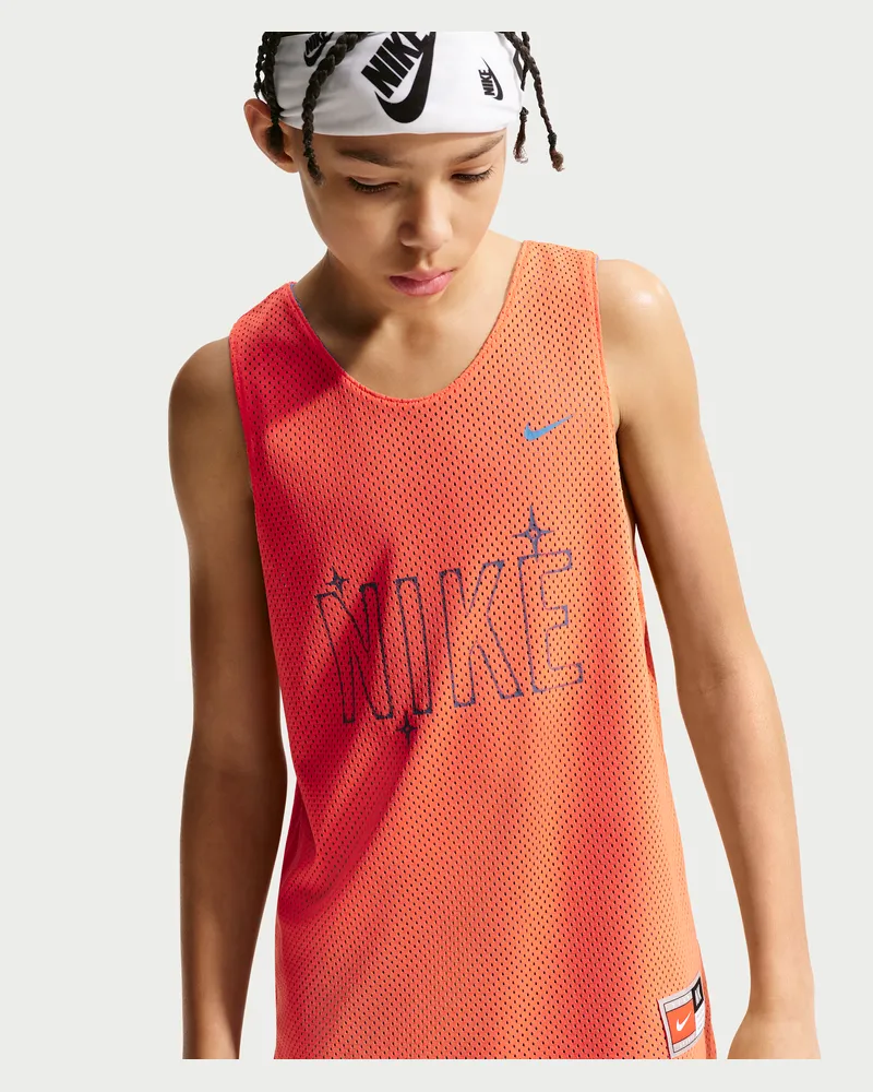 Nike Dri-FIT Basketballtrikot (ältere Kinder) - Orange Orange
