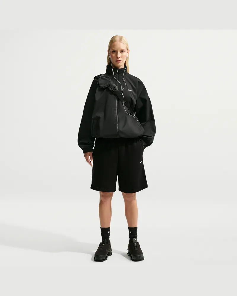 Nike Studio Fleece Medium Weight Oversize-Shorts mit hohem Bund (Damen) - Schwarz Schwarz