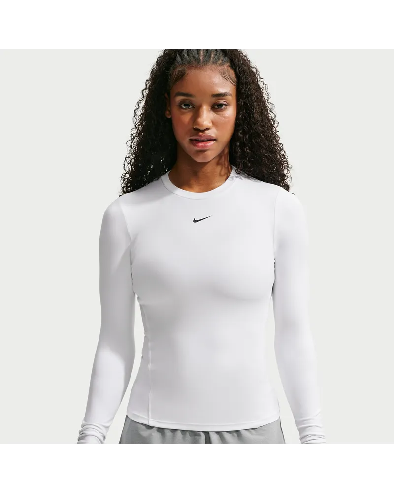 Nike One Fitted Dri-FIT Longsleeve-Oberteil für Damen - Weiß Weiß