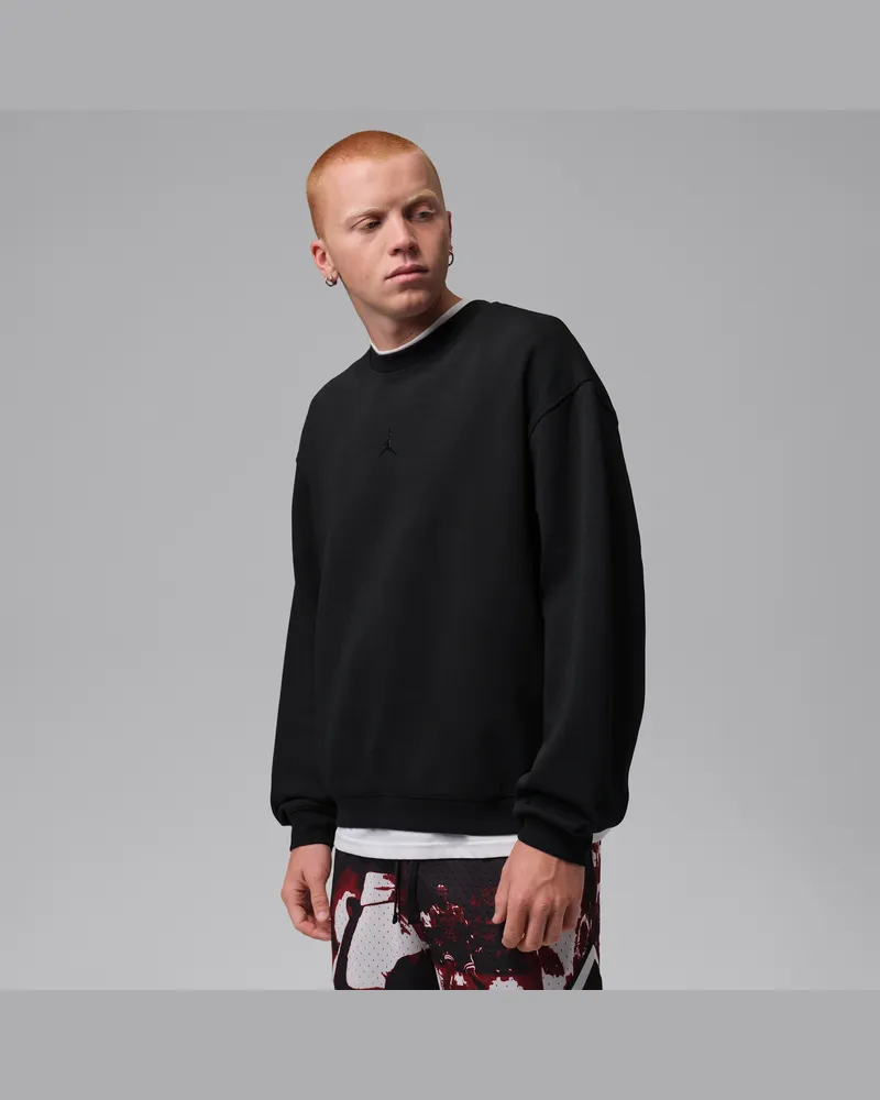 Jordan Sport Hoop Fleece Dri-FIT-Sweatshirt mit Rundhalsausschnitt (Herren) - Schwarz Schwarz