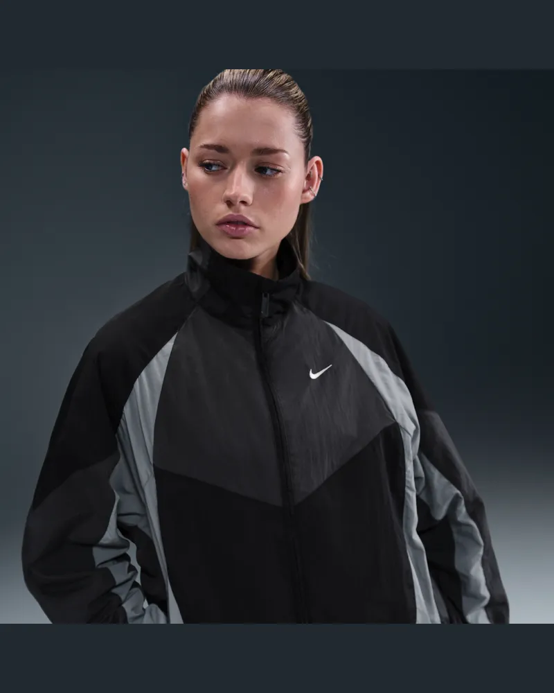 Nike Oversize-Track-Jacket (Damen) - Schwarz Schwarz