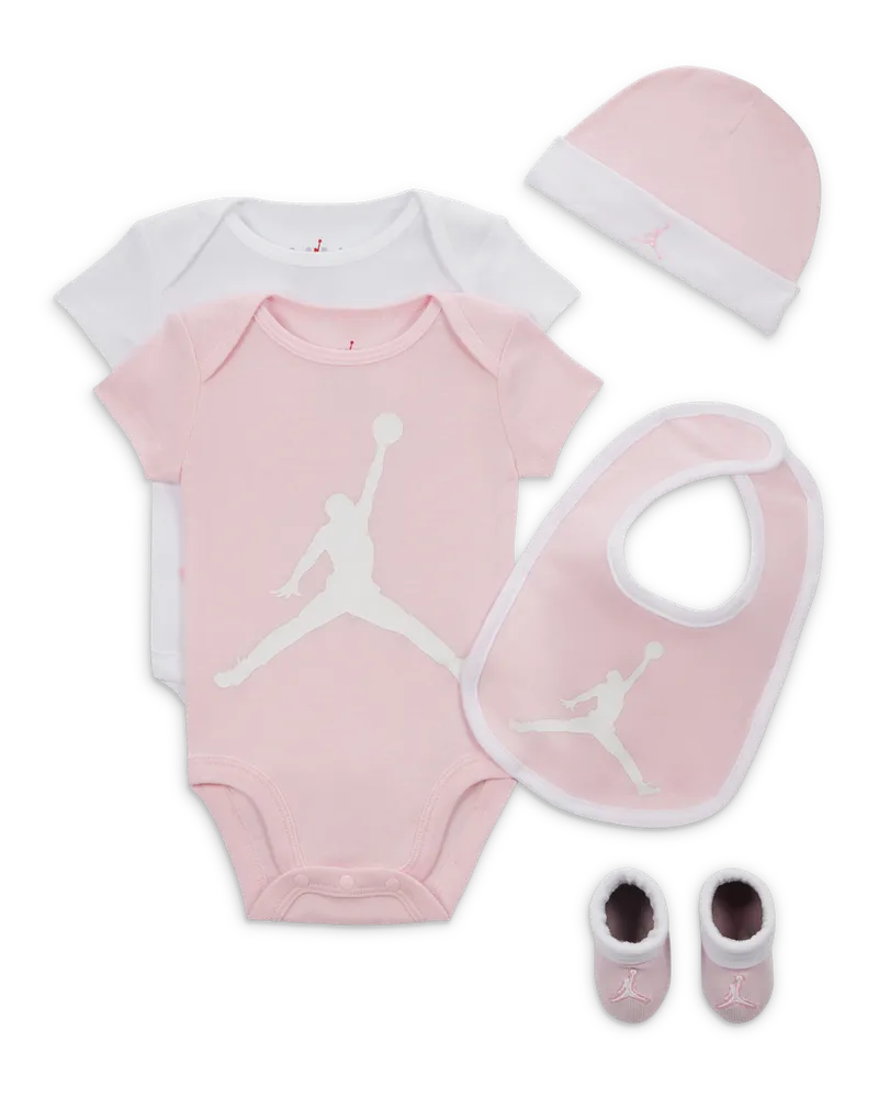 Jordan 5-Piece Core Gift Set fünfteiliges Bodysuit-Set für Babys - Pink Pink