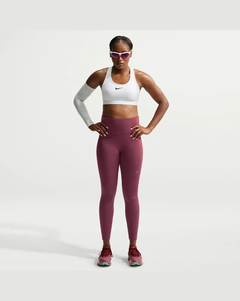 Nike Tempo Lauf-Leggings mit 7/8-Länge und hohem Bund (Damen) - Rot Rot