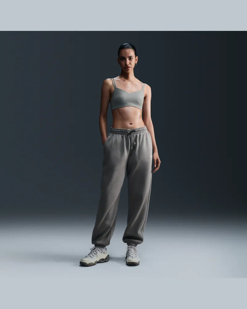 Nike Phoenix Fleece Oversize-Trainingshose mit hohem Taillenbund für Damen - Grün Grün