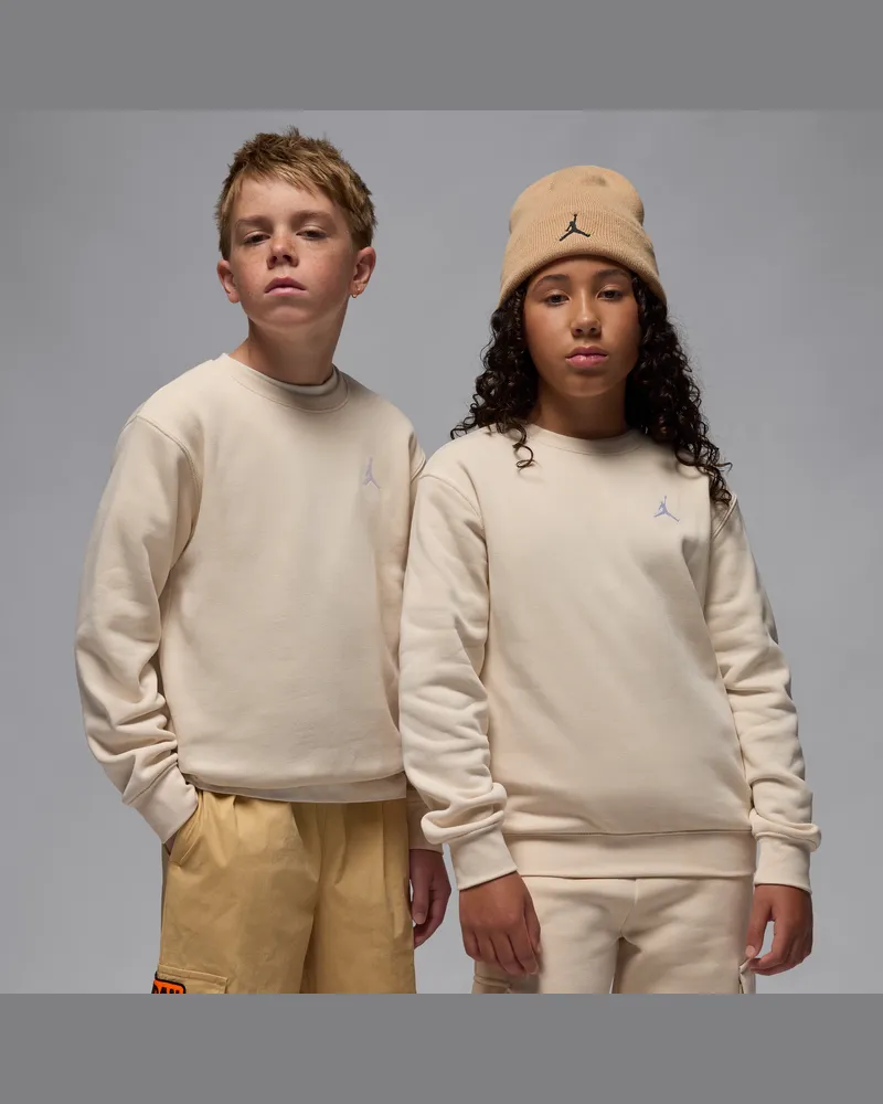 Jordan Brooklyn Fleece Rundhalsshirt (ältere Kinder) - Braun Braun