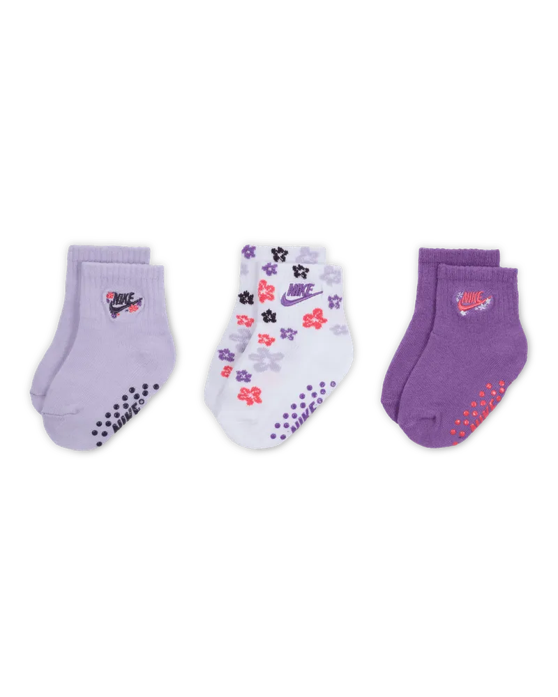 Nike Fresh Cut – Griffige Socken (Babys, 12–24 M, 3 Paar) - Lila Lila