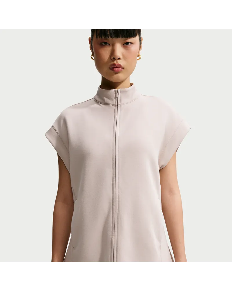 Nike 24.7 ImpossiblySoft Dri-FIT-Tunika mit durchgehendem Reißverschluss (Damen) - Braun Braun