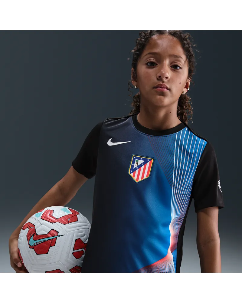 Nike Atlético Madrid Academy Pro Third  Dri-FIT Pre-Match-Fußballoberteil (ältere Kinder) - Schwarz Schwarz