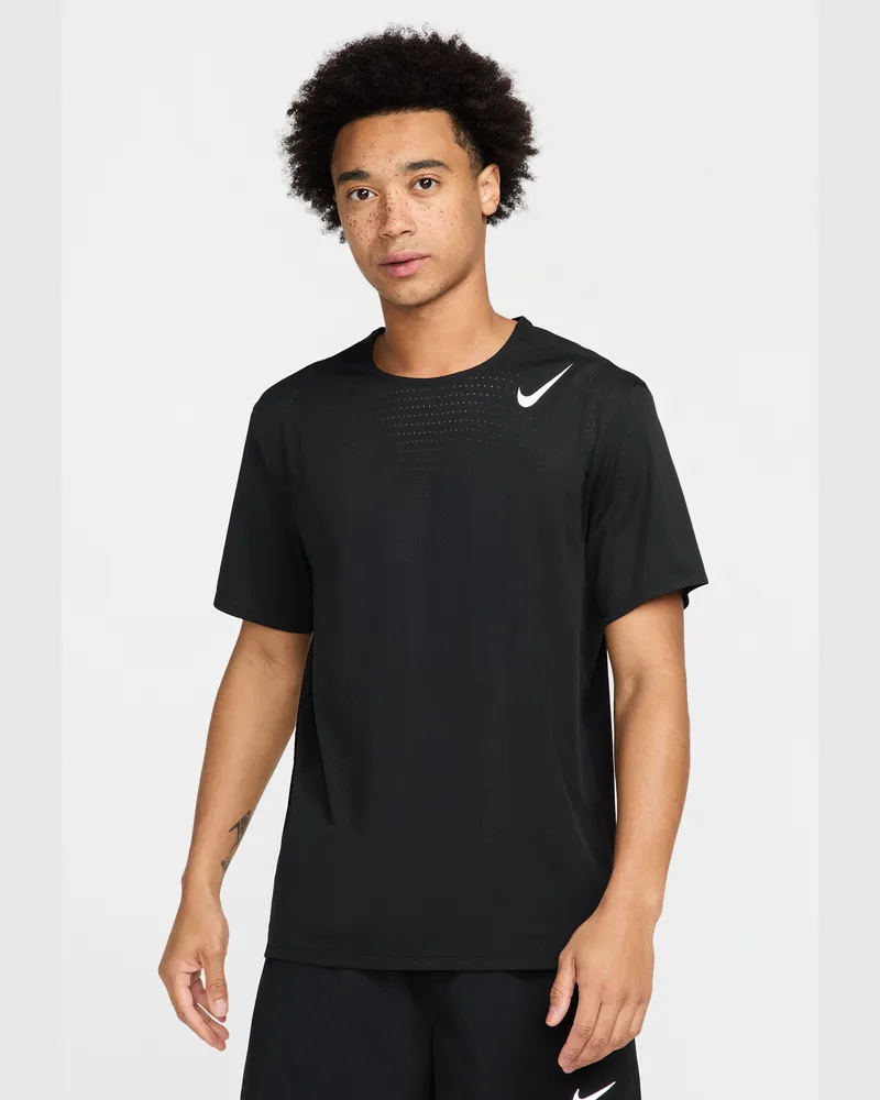 Nike AeroSwift Dri-FIT ADV Kurzarm-Laufoberteil (Herren) - Schwarz Schwarz