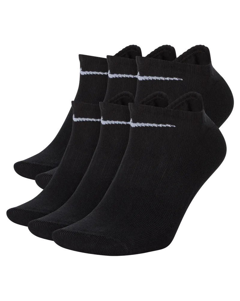Nike Everyday Lightweight No-Show-Trainingssocken (6 Paar) - Schwarz Schwarz